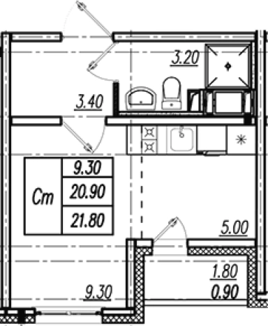 Купить квартиру на вторичке в ЖК Цветной город в Санкт-Петербурге. Вариант № 8093213, 0, площадь - квм, цена 4088873 рублей