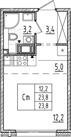 Купить Студию в новостройках у метро Ладожская в Санкт-Петербурге. Вариант № 6244567, 0, площадь -  квм, цена 8548031 рублей