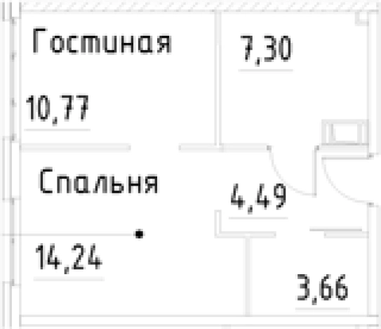 Купить однокомнатную квартиру у метро Улица Дыбенко в Санкт-Петербурге. Вариант № 9327503, 0, площадь -  квм, цена 7515568 рублей