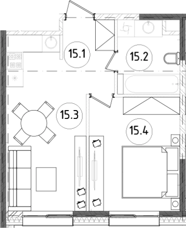 Купить квартиру в районе Хорошёвский в Москве. Вариант № 83904, 0, площадь -  квм, цена 22171660 рублей
