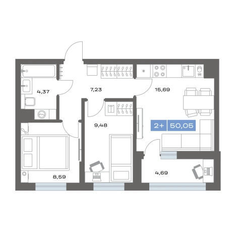 Купить квартиру в новостройках в ЖК "Пятнашка" в Тобольске. Вариант № 101540, 0, площадь -  квм, цена 5530000 рублей