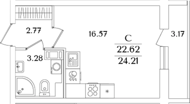 Купить Студию в новостройках в ЖК Кинопарк в Санкт-Петербурге. Вариант № 6712858, 0, площадь -  квм, цена 8485396 рублей