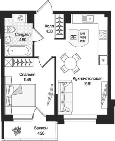 Купить квартиру в новостройках у метро Парнас в Ленинградской области. Вариант № 9314039, 0, площадь -  квм, цена 9355473 рублей