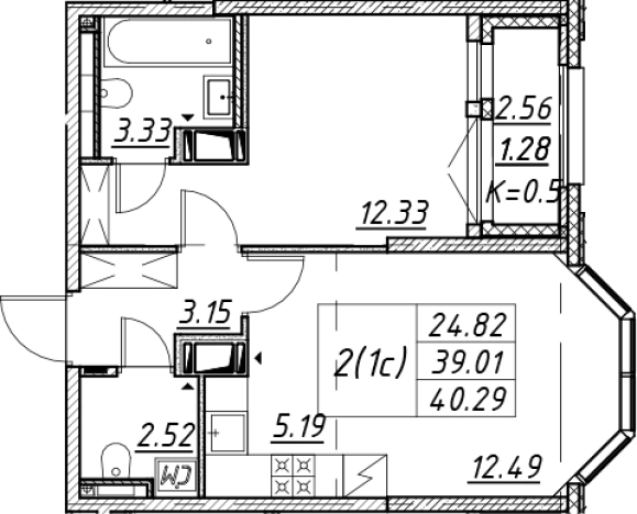 Купить двухкомнатную квартиру в новостройках в ЖК Цивилизация на Неве в Санкт-Петербурге. Вариант № 7850057, 0, площадь -  квм, цена 12989093 рублей