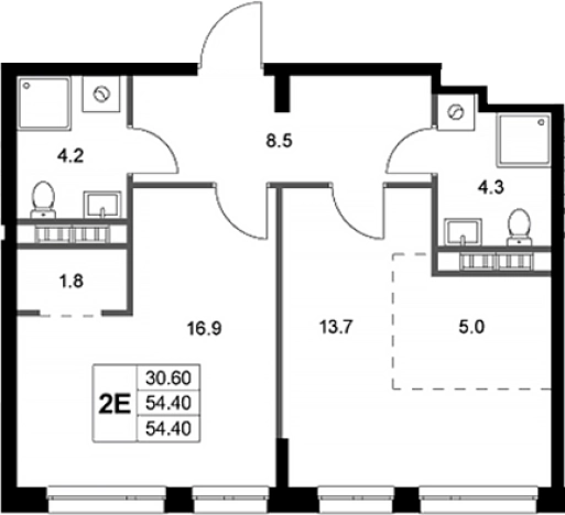Купить двухкомнатную квартиру в ЖК Легенда Коренево в Люберцах. Вариант № 116238, 0, площадь -  квм, цена 13556480 рублей