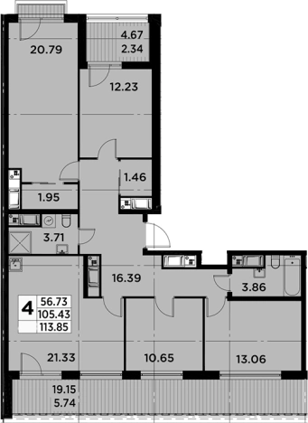 Купить многокомнатную квартиру в новостройках в районе Красногвардейский в Санкт-Петербурге. Вариант № 113812, 0, площадь -  квм, цена 35029999 рублей
