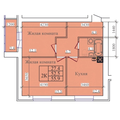 Купить квартиру в новостройках в Иванове. Вариант № 1191836, 0, площадь -  квм, цена 6708000 рублей