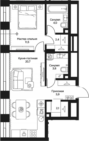 Купить квартиру на улице Серпуховский Вал в Москве. Вариант № 120827, 0, площадь -  квм, цена 41471280.0000 рублей