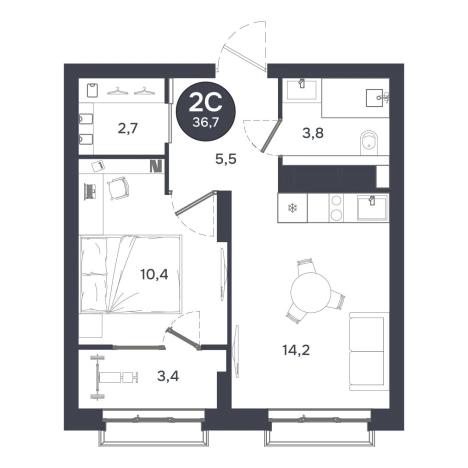 Купить двухкомнатную квартиру в Микрорайоне Лесоперевалка, Ленинский район в Новосибирске. Вариант № 9934452, 0, площадь -  квм, цена 7580000 рублей