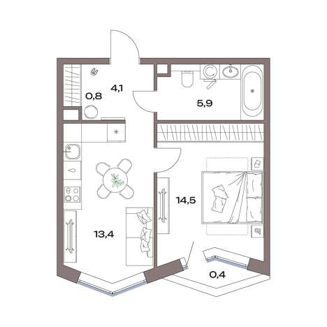 Купить квартиру в ЖК Акценты в Москве. Вариант № 7649046, 0, площадь -  квм, цена 17463276 рублей