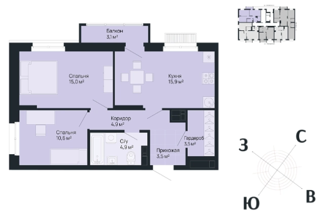 Купить квартиру в ЖК Клубный Дом "Резиденция" в Нижнем Новгороде. Вариант № 97695, 0, площадь -  квм, цена 15894276 рублей