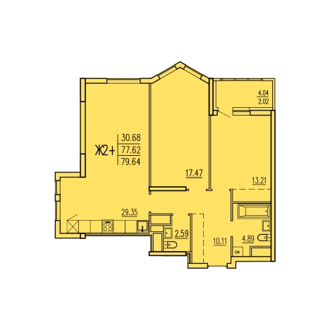 Купить двухкомнатную квартиру в ЖК Жилой комплекс "Акварель" в Пензе. Вариант № 119931, 0, площадь -  квм, цена 7462268 рублей