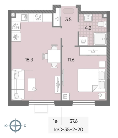 Купить однокомнатную квартиру в районе Солнцево в Москве. Вариант № 10061367, 0, площадь -  квм, цена 13974152 рублей