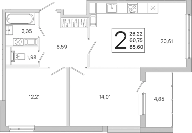 Купить трехкомнатную квартиру в ЖК ЮгТаун. Олимпийские кварталы в Санкт-Петербурге. Вариант № 9638793, 0, площадь -  квм, цена 13322475 рублей