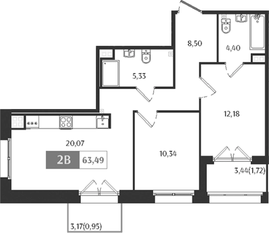 Купить трехкомнатную квартиру в новостройках в ЖК Ranta Residence в Санкт-Петербурге. Вариант № 6052698, 0, площадь -  квм, цена 29840300 рублей