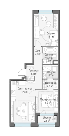 Купить трехкомнатную квартиру в новостройках на улице Щербакова в Мытищах. Вариант № 166533, 0, площадь -  квм, цена 13370000 рублей