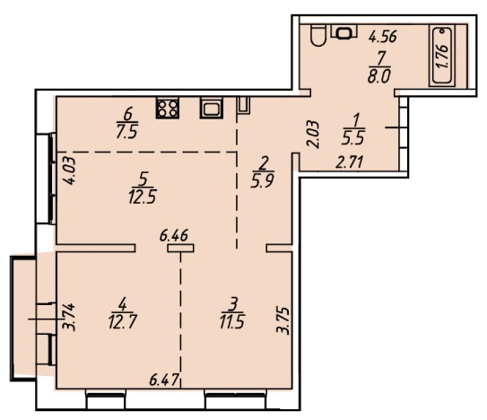 Купить квартиру в ЖК Стрижи Сити в Иркутске. Вариант № 78116, 0, площадь -  квм, цена 10152500 рублей