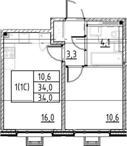 Купить квартиру в новостройках у метро Купчино в Санкт-Петербурге. Вариант № 7597823, 0, площадь -  квм, цена 8257716 рублей