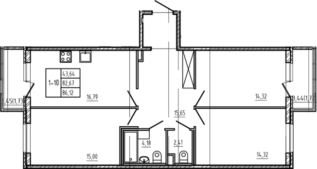 Купить четырехкомнатную квартиру у метро Парнас в Сертолове. Вариант № 6963517, 0, площадь -  квм, цена 15329360 рублей