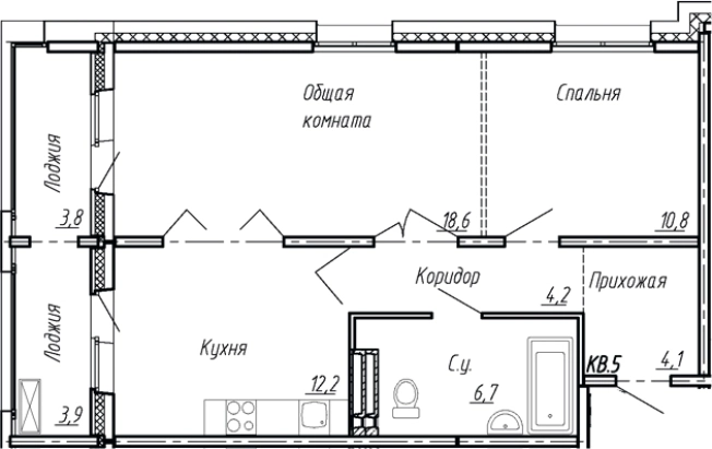 Купить двухкомнатную квартиру в новостройках у метро Рыбацкое в Ленинградской области. Вариант № 7783991, 0, площадь -  квм, цена 8487600 рублей