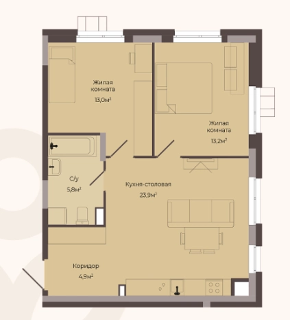 Купить квартиру в новостройках в ЖК ТРИО в Нижнем Новгороде. Вариант № 123075, 0, площадь -  квм, цена 9397200 рублей