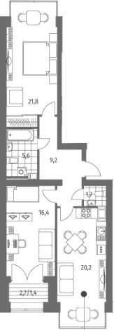 Купить трехкомнатную квартиру в ЖК Наука в Санкт-Петербурге. Вариант № 125360, 0, площадь -  квм, цена 23144000 рублей