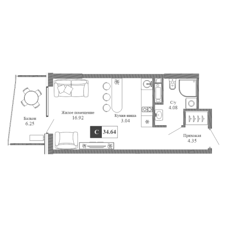 Купить квартиру в новостройках в Республике Крым. Вариант № 157587, 0, площадь -  квм, цена 13692891 рублей