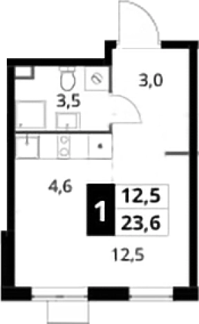 Купить однокомнатную квартиру в ЖК 1-й Шереметьевский в Химках. Вариант № 9822261, 0, площадь -  квм, цена 8064120 рублей