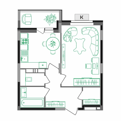 Купить квартиру в ЖК Маршал в Коврове. Вариант № 2731723, 2, площадь -  квм, цена 4397900 рублей