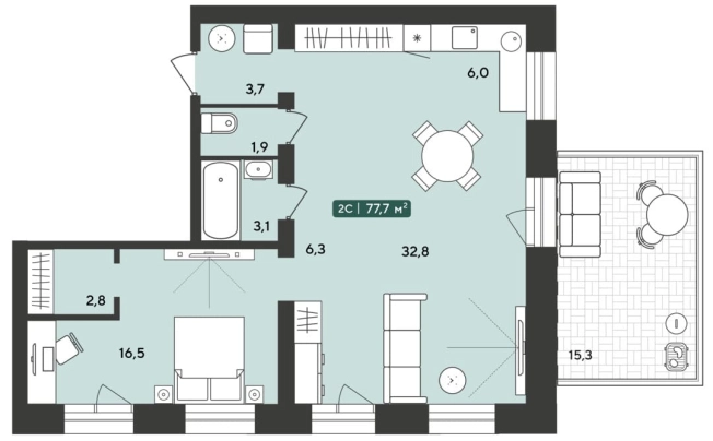Купить двухкомнатную квартиру в ЖК Альпийский Квартал (НОВОСИБИРСК) в Новосибирской области. Вариант № 8864336, 0, площадь -  квм, цена 6950000 рублей