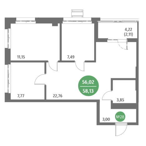 Купить квартиру в ЖК Стрижи в Приморском крае. Вариант № 10291232, 0, площадь -  квм, цена 9761000 рублей