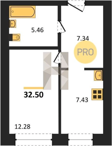 Купить однокомнатную квартиру в ЖК Богатыри в Удмуртской Республике. Вариант № 67638, 0, площадь -  квм, цена 2600000 рублей