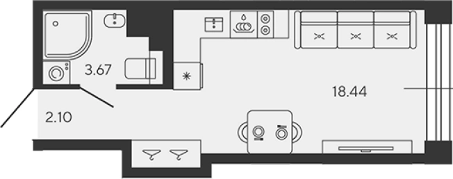 Купить Студию в новостройках в ЖК BASHNI ELEMENT в Санкт-Петербурге. Вариант № 4162096, 0, площадь -  квм, цена 11030076 рублей