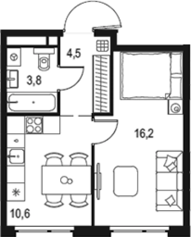 Купить квартиру в ЖК Level Мичуринский в Москве. Вариант № 3559351, 0, площадь - квм, цена 16899114 рублей