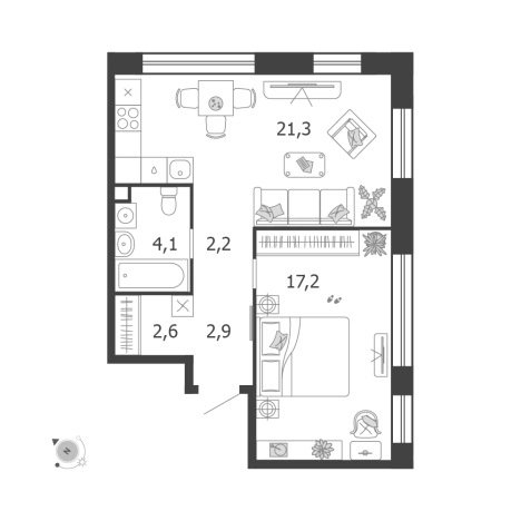 Купить квартиру в ЖК Shagal в Москве. Вариант № 6058185, 0, площадь -  квм, цена 32362183 рублей