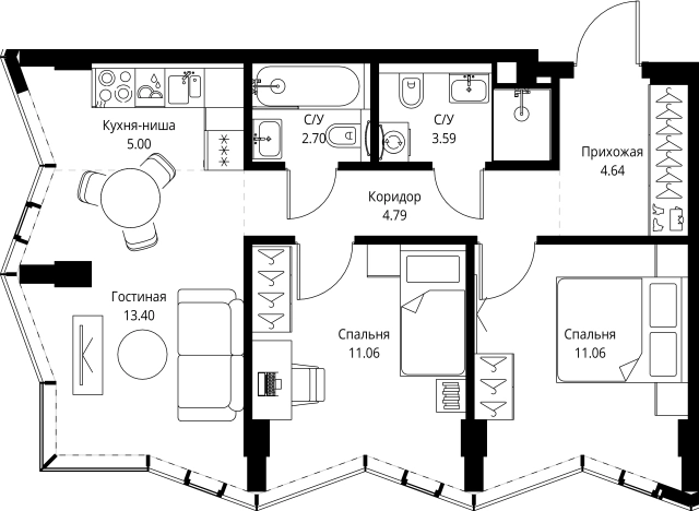 Купить квартиру у метро ВДНХ в Москве. Вариант № 10613317, 0, площадь -  квм, цена 37506456 рублей