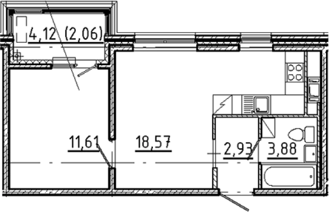 Купить двухкомнатную квартиру в новостройках в районе Центральный в Санкт-Петербурге. Вариант № 5550711, 0, площадь -  квм, цена 21301443 рублей