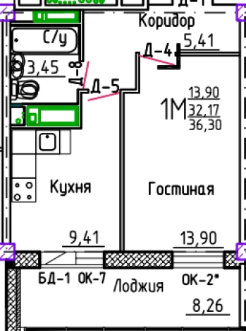 Купить однокомнатную квартиру на улице Спортивная в Республике Татарстан (татарстан). Вариант № 140160, 0, площадь -  квм, цена 5965832 рублей