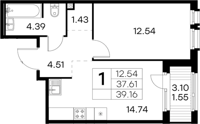Купить однокомнатную квартиру в новостройках у метро Парнас в Санкт-Петербурге. Вариант № 4807388, 0, площадь -  квм, цена 8059999 рублей