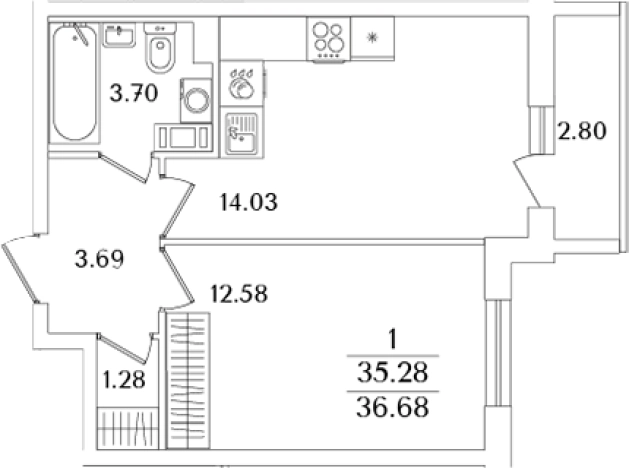 Купить двухкомнатную квартиру в новостройках в ЖК Кинопарк в Санкт-Петербурге. Вариант № 6713291, 0, площадь -  квм, цена 11361243 рублей