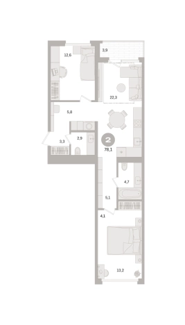 Купить двухкомнатную квартиру на улице Дубининская в Москве. Вариант № 10128257, 0, площадь -  квм, цена 45650000 рублей
