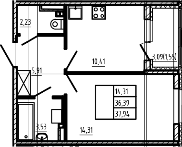 Купить однокомнатную квартиру на вторичке на улице Верная в Сертолове. Вариант № 6963007, 0, площадь -  квм, цена 8346800 рублей