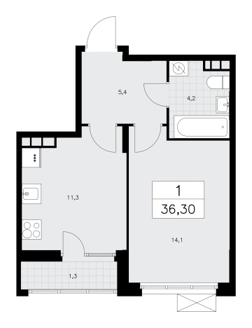 Купить квартиру у метро Коммунарка в Москве. Вариант № 826250, 0, площадь - квм, цена 11548345.0000 рублей