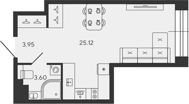 Купить Студию в ЖК BASHNI ELEMENT в Санкт-Петербурге. Вариант № 4162141, 0, площадь -  квм, цена 15162147 рублей
