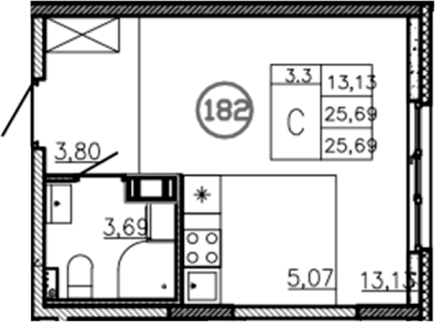 Купить Студию в ЖК Аннино Сити в Ленинградской области. Вариант № 6227894, 0, площадь -  квм, цена 3309700 рублей