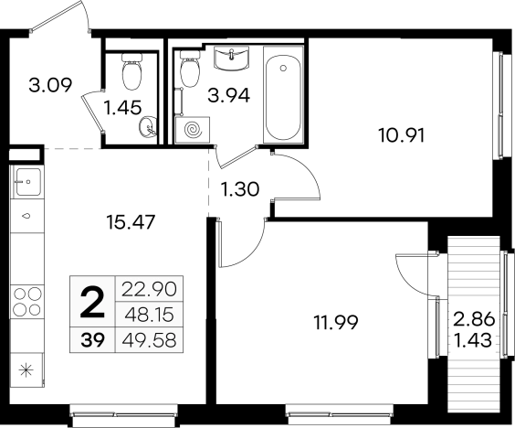 Купить квартиру в ЖК GloraX Новинки в Нижегородской области. Вариант № 137442, 0, площадь -  квм, цена 6429999 рублей