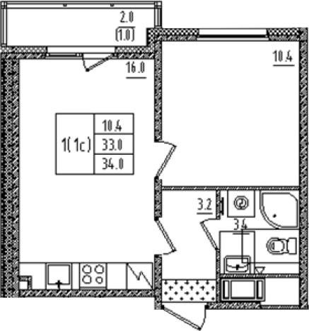 Купить двухкомнатную квартиру в новостройках на улице Товарищеский проспект в Санкт-Петербурге. Вариант № 6609210, 0, площадь -  квм, цена 10439462 рублей