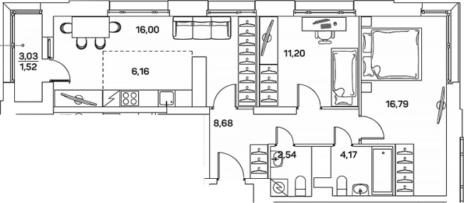 Купить трехкомнатную квартиру в районе Нижегородский в Москве. Вариант № 3572673, 0, площадь -  квм, цена 21158755 рублей