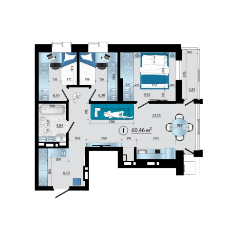 Купить трехкомнатную квартиру на улице проспект Красного Знамени в Владивостоке. Вариант № 9438512, 0, площадь -  квм, цена 12019341 рублей