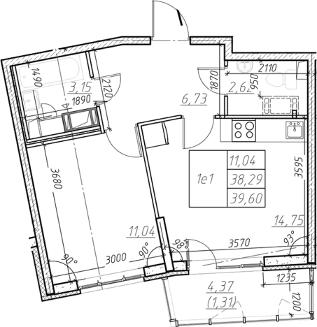 Купить двухкомнатную квартиру на улице Оборонная в Мурине. Вариант № 6853552, 0, площадь -  квм, цена 6030675 рублей